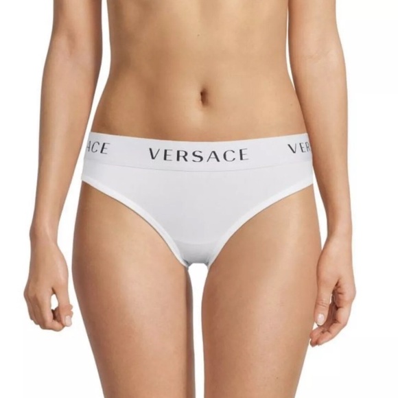 BRAND NEW - Authentic Versace Logo Briefs - White - Size 2 - Picture 1 of 9